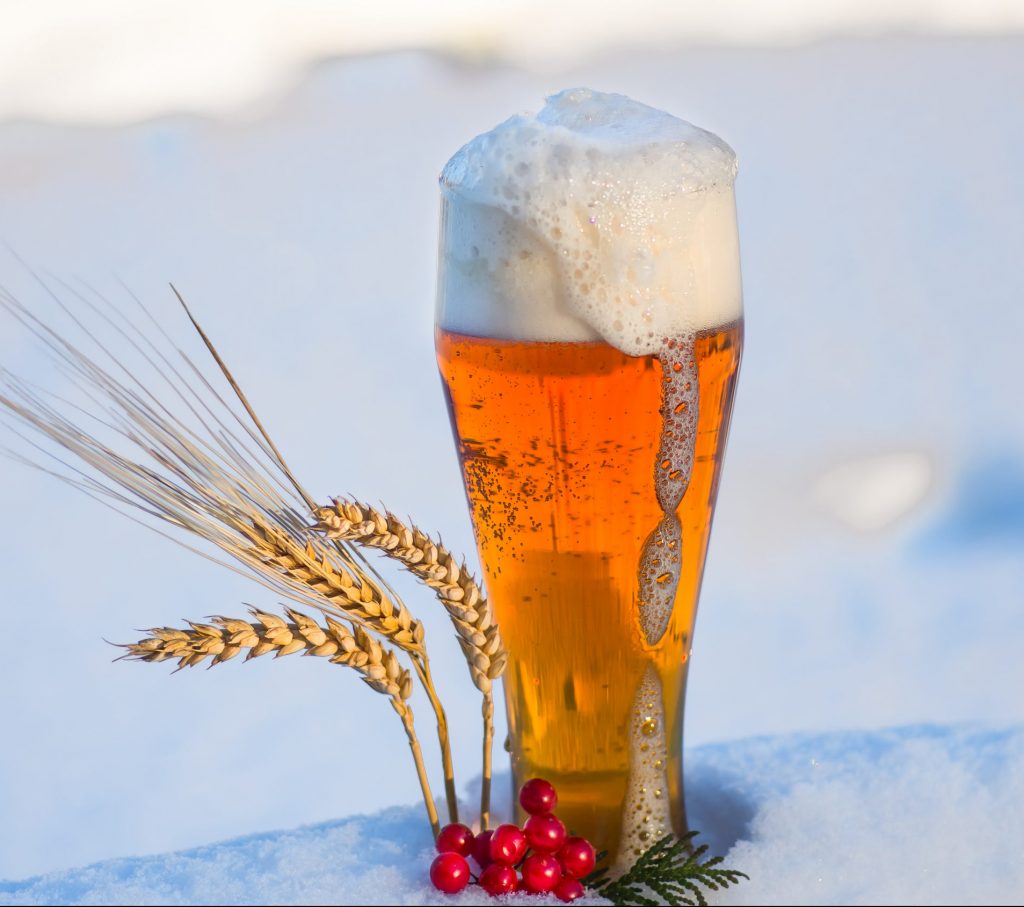 Winter Glass Full of Beer