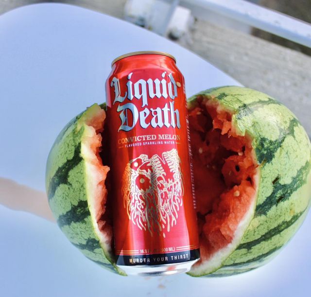 NEW NEW NEW 

Convicted Melon from LIQUID DEATH is back and ready to KILL your thirst & the use of single use plastic! 

This flavor is lightly sweetened with agave for a more brutal flavor. With a hint of cayenne, this one brings a bit of spice to your life. 

Ask your rep to bring this new flavor onto your shelves to continue the trend of ending plastic waste & enjoying the delicious flavors that Liquid Death brings to your tastebuds. 

#LiquidDeath #ConvictedMelon #NewRelease #New #MurderYourThirst #DeathToPlastic
