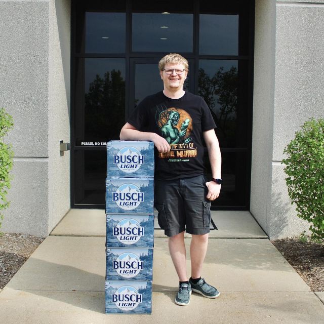 Our winner for last week’s Busch Light Night: Scott!

Check out this picture of Scott with his height in Busch Light! Well, 6 ft 4 in of Busch gets wobble-like - so we double stacked. 

Looking forward to the next! 

#BuschLight #Winner #Height #Activation #Event