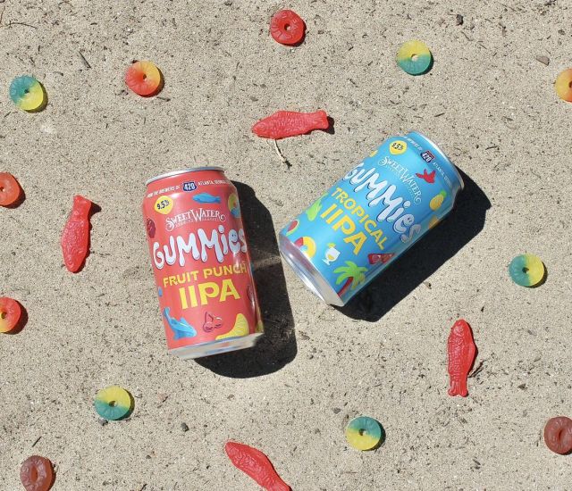 From the makers of 420 Extra Pale Ale, this IIPA duo is bursting with Fruit Punch and Tropical flavors. 
Both of these summer sippers loaded up with a 9.5% ABV – but with smooth, umbrella-drink flavor and aroma. 

Which Gummies Double IPA are y'all snaggin first?​ 

Gummies IIPAs listed as beers to snag this month by UPROXX! "To say that this is a unique beer that needs to be tried to be believed is an understatement." 
Check out the link for the full story!​ https://bit.ly/3KBkvA8

​#sweetwatergummies