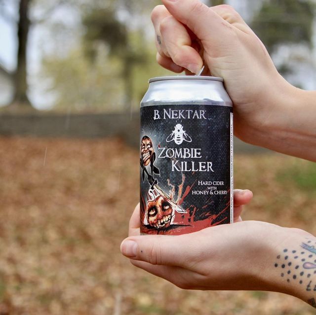What started as a top-secret experiment with Michigan honey, cherries, and apple cider became a viral epidemic known as Zombie Killer. 

A crossover product that appeals to wine, cider, and fruit beer drinkers.
Clean, crisp apple cider with round, ripe, tart cherry notes. 

 This one is dedicated to the freaks & geeks! 

B.Nektar - Mead. Cider. Beer. 

#Mead #Cider #Beer #Zombie #ZombieKiller #Apple #Cherry #Tart #Sour